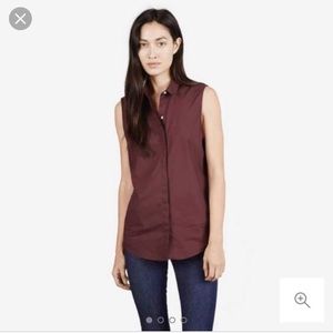Everlane The Poplin sleeveless button up